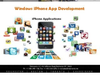 Windows iPhone App Development
 