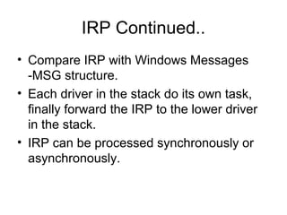 Windows kernel and memory io subsystem | PPT