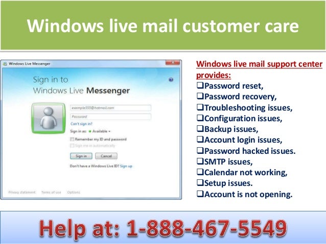 windows live mail support