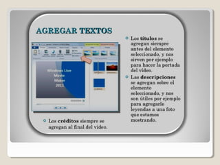 Windows live movie maker