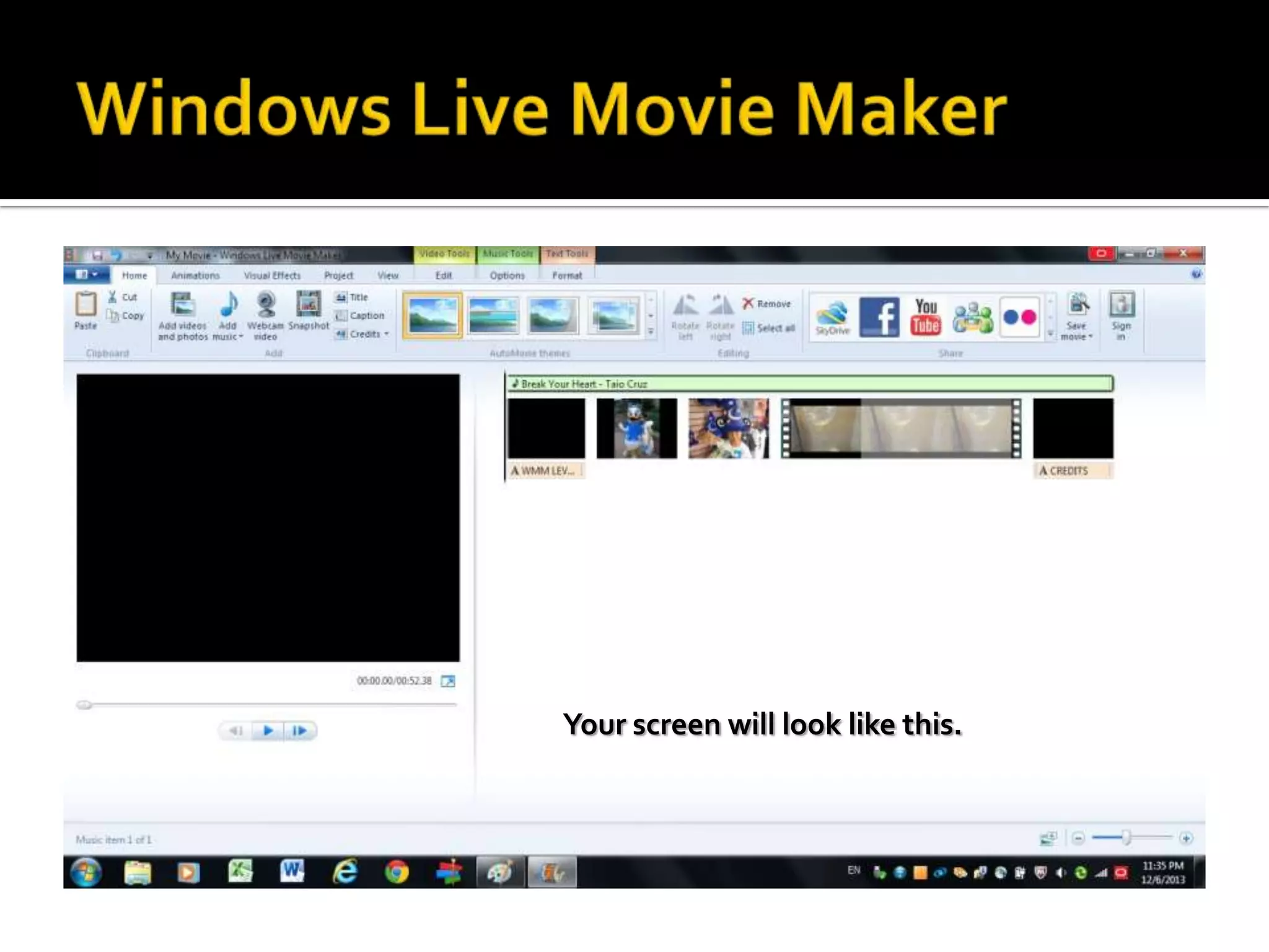 Your screen will look like this.

 