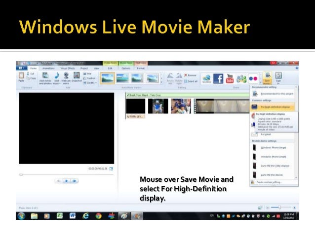 Windows live movie maker app