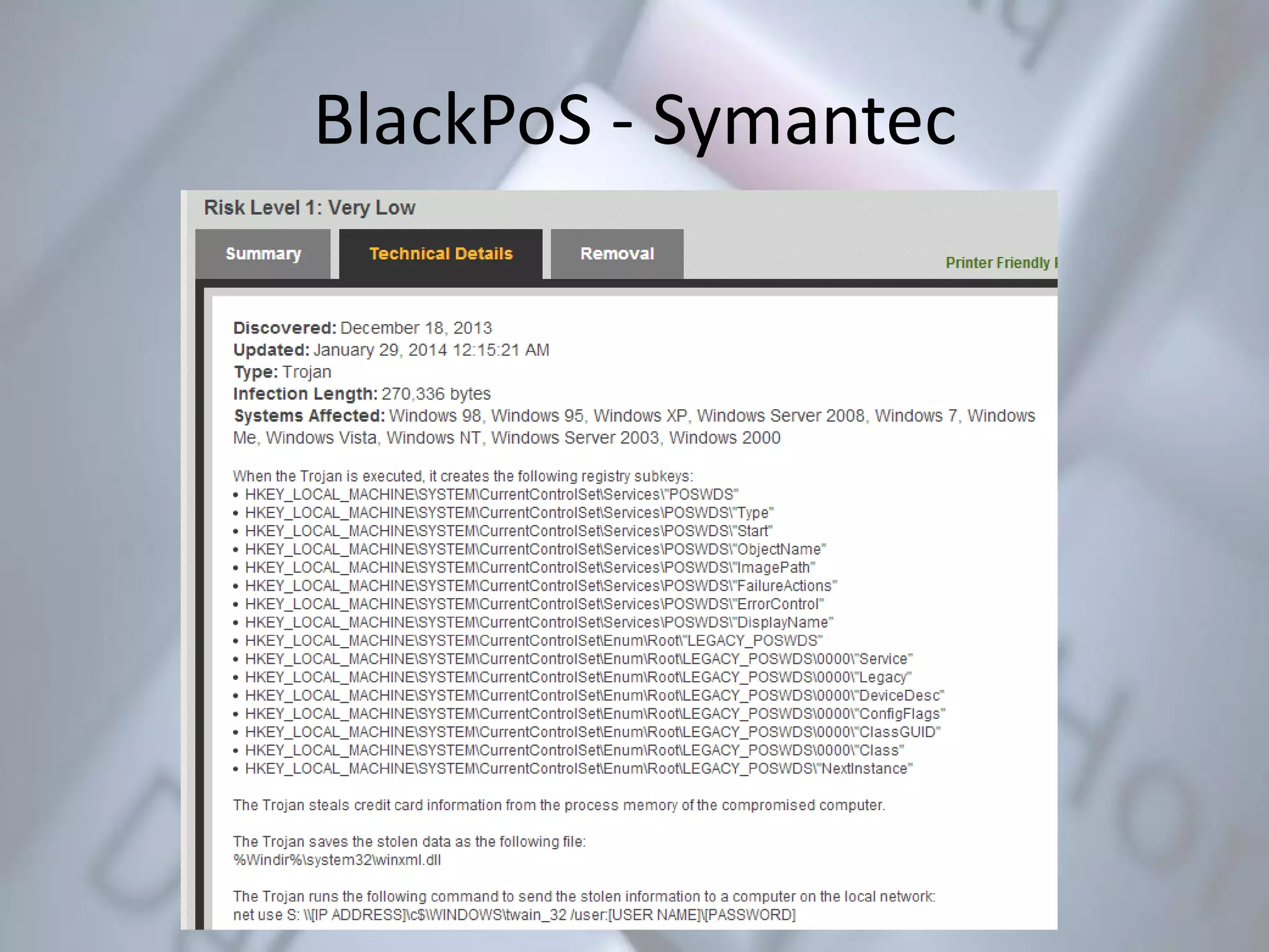 BlackPoS - Symantec
 