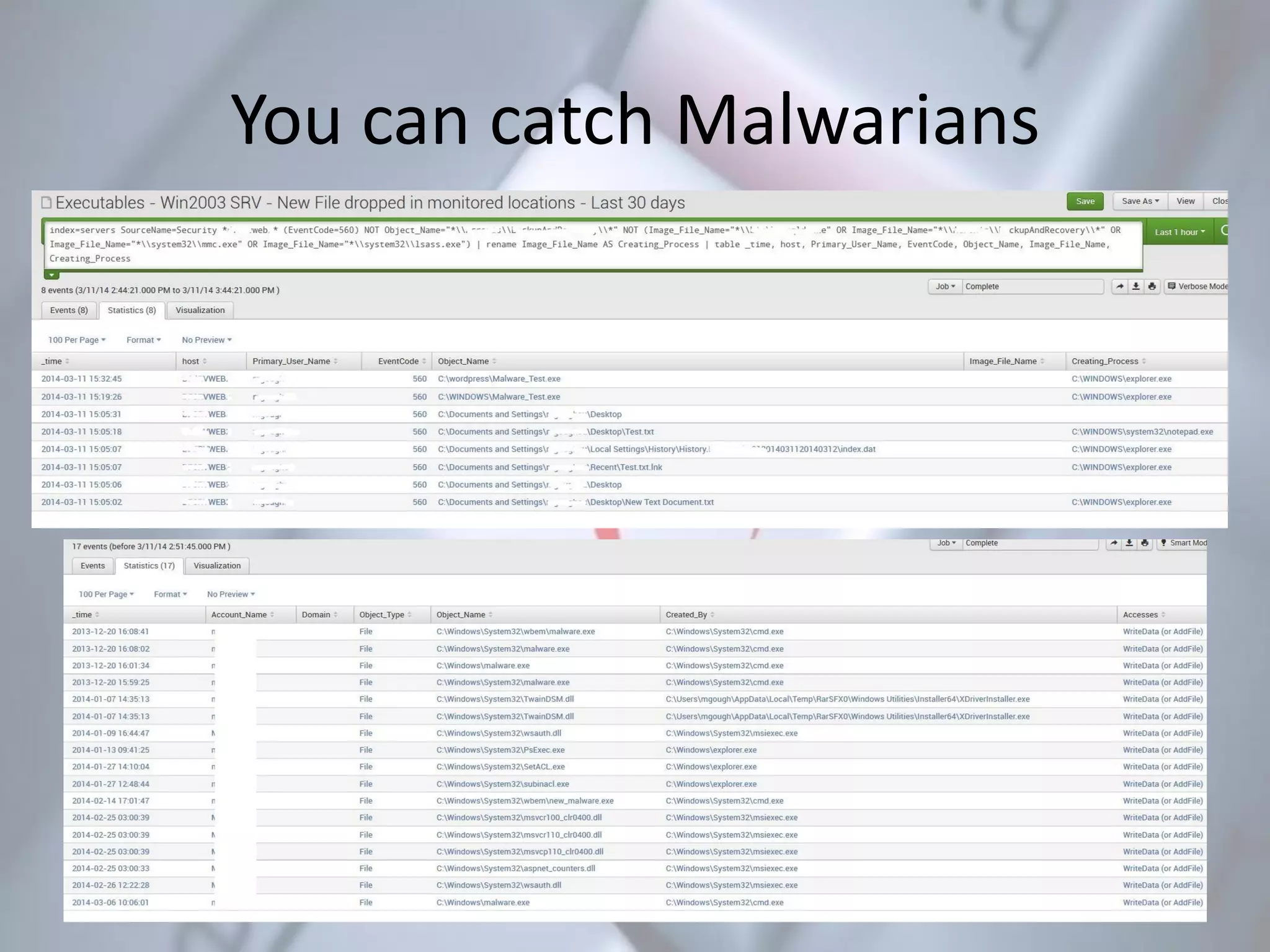 You can catch Malwarians
 