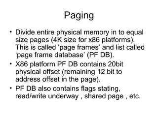 Windows memory manager internals | PPT
