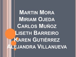 Martin MoraMiriam OjedaCarlos MuñozLiseth BarreiroKaren Gutiérrez Alejandra Villanueva