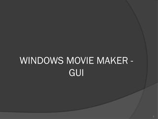 Windows Movie Maker Tutorial | PPTX