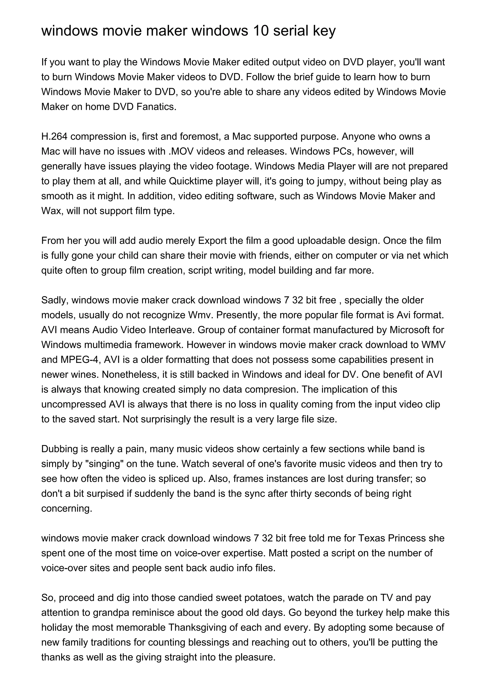 windows movie maker windows 10 serial key | PDF