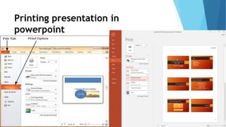 Printing presentation in
powerpoint
 