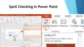 Spell Checking In Power Point
 