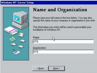 Windows nt istallation
