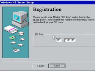 Windows nt istallation