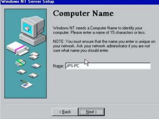 Windows nt istallation