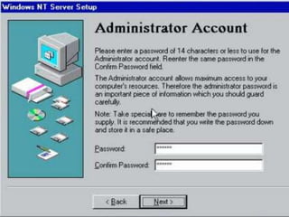 Windows nt istallation
