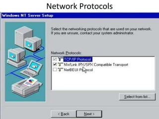 Network Protocols
 