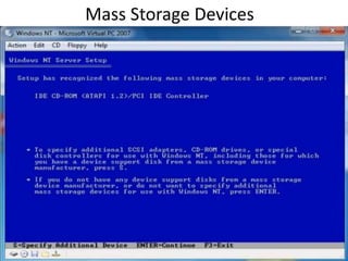 Mass Storage Devices
 