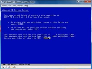 Windows nt istallation