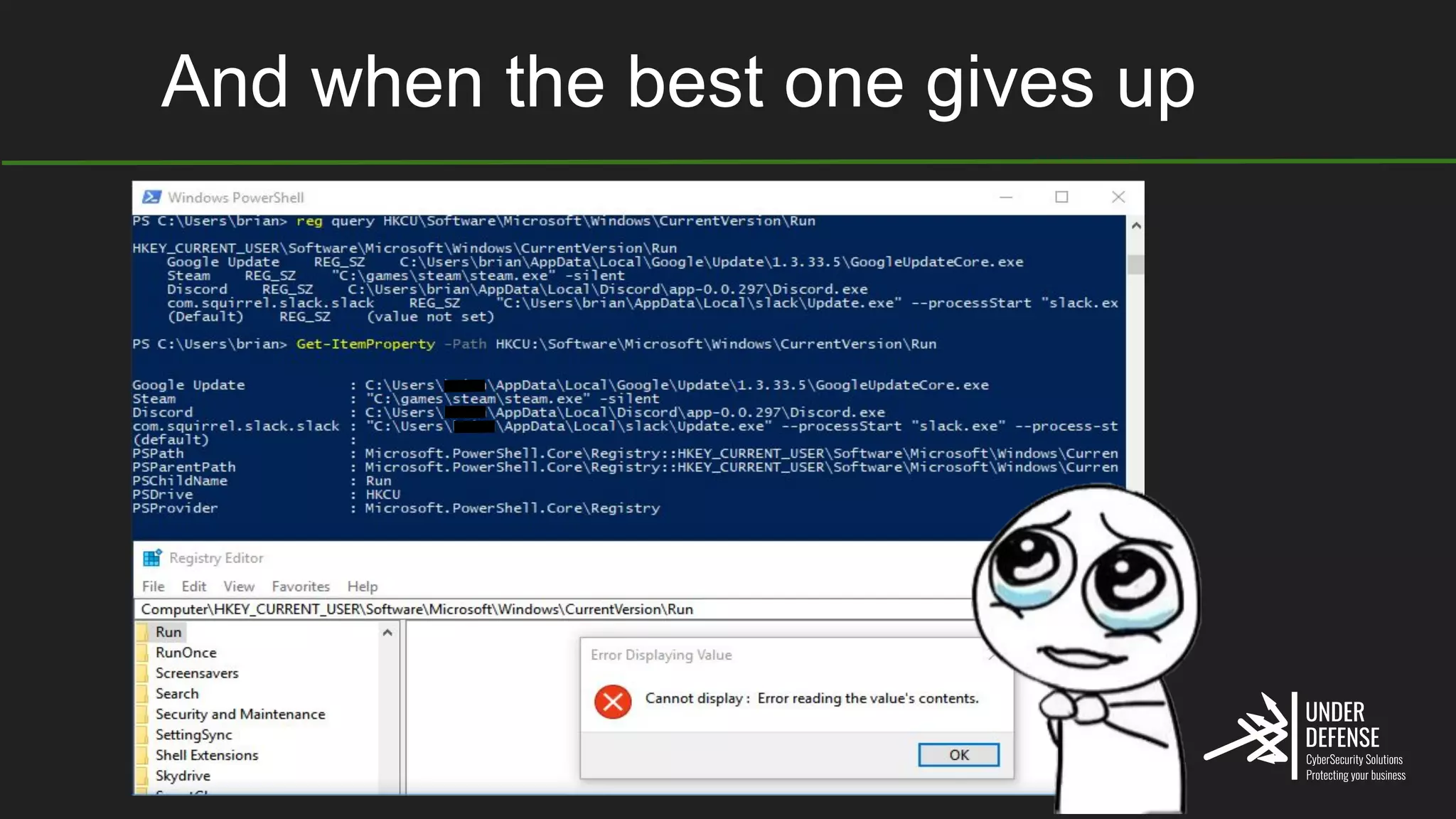 And when the best one gives up
 