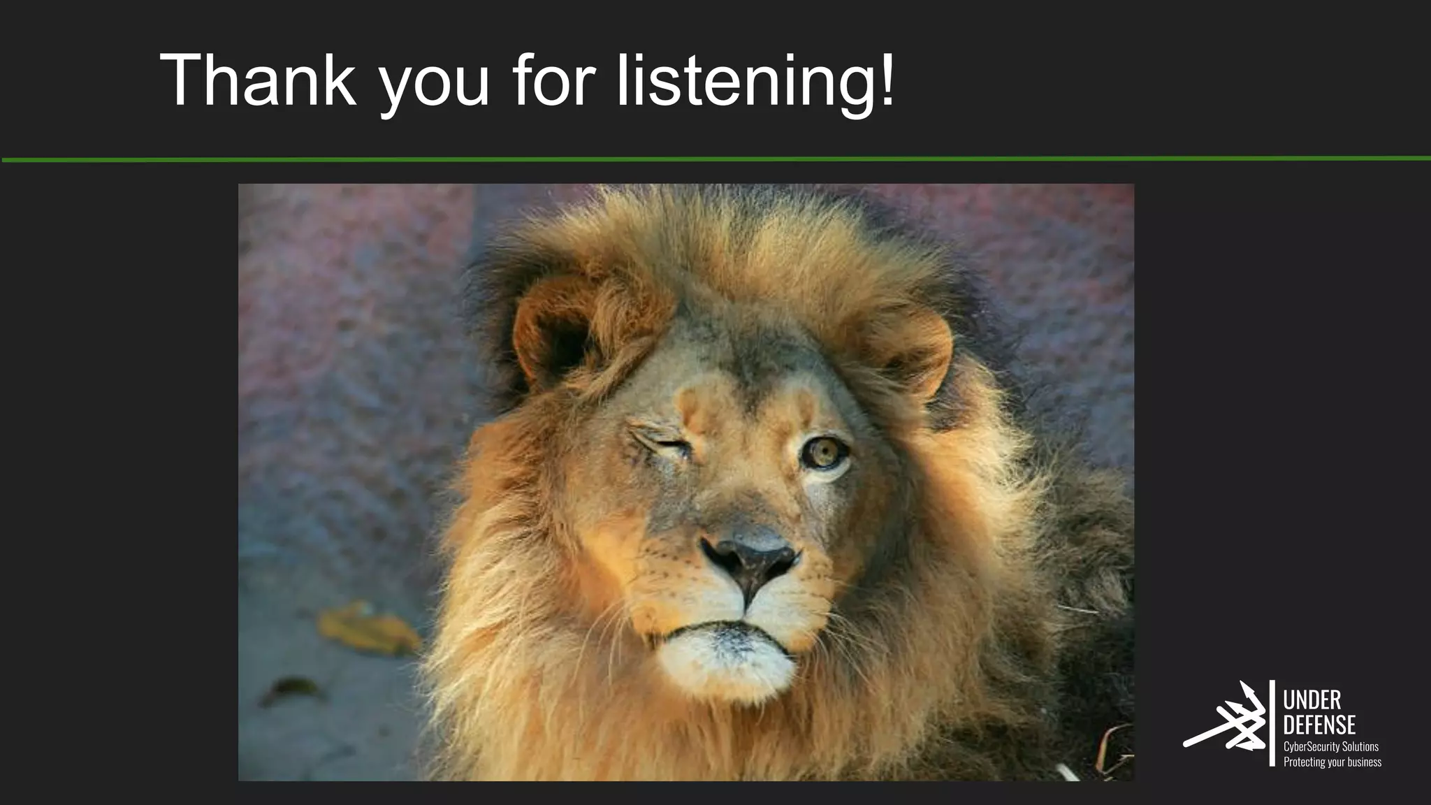 Thank you for listening!
 