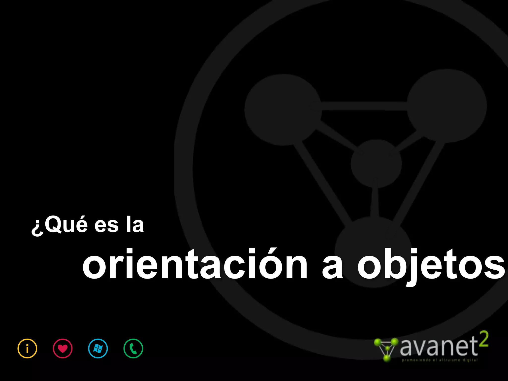 ¿Qué es la

    orientación a objetos?
 