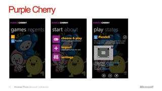 Purple Cherry




11   Windows Phone Microsoft confidential.
 