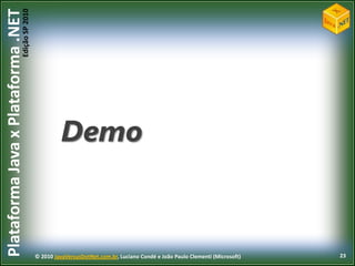 Elementos da plataforma de aplicaçõesRuntime – On “Screen”Ferramentas & SuporteCódigoquevocêescreve no clienteFerramentasquevocêusaparaconstruirServiçosnanuvemPortal de ServiçosCódigoquevocêescreve no servidorFerramentasquevocêusapara vender