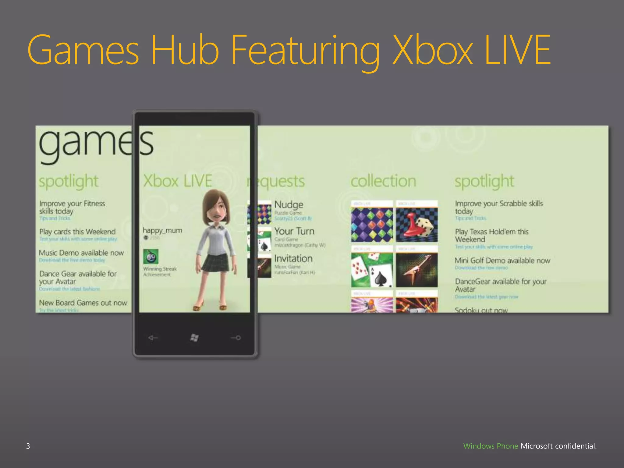 Games Hub Featuring Xbox LIVE3