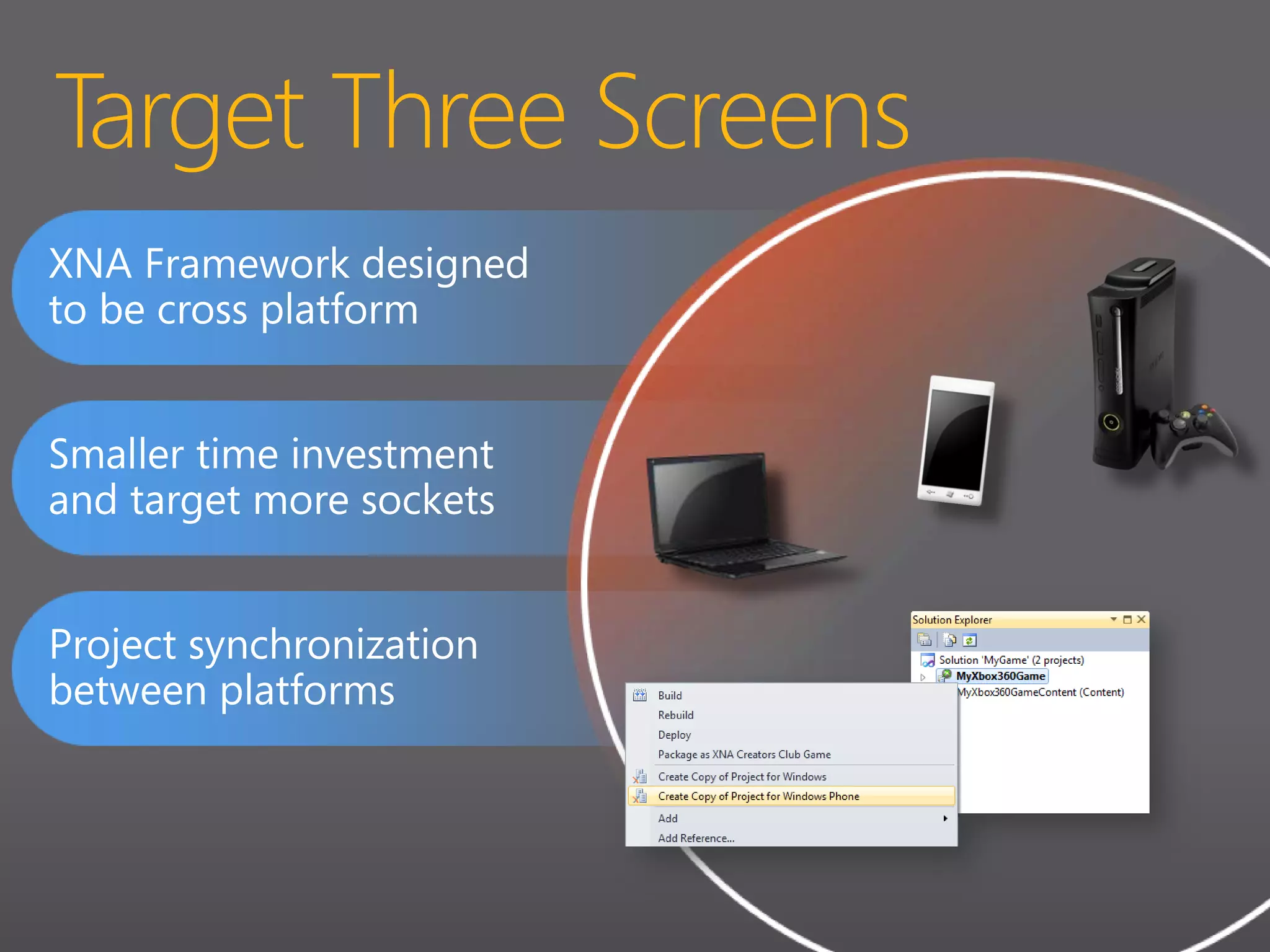 Trial ModeSimple checkSimulate for testingSend user to your Marketplace offerTrial ModeGuide.SimulateTrialMode =true;// if we are in trial mode, show a marketplace offeringif(Guide.IsTrialMode){PlayerIndexplayerIndex = Gamer.SignedInGamers[0].PlayerIndex;Guide.ShowMarketplace(playerIndex);}