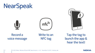 Windows Phone 8 NFC Quickstart Slide 7