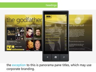 Windows phone UI Design Guidelines | PPTX