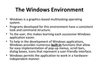 Windows programming ppt | PPT | Operating Systems | Computer Software ...