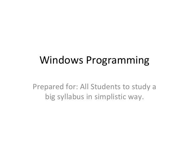 Programming Windows 5Th _ Programming Windows (5th Edition, WinAPI) – WSTTC