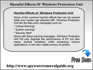 Remove  Windows Protection Unit  - Guideline For Automatic Removal