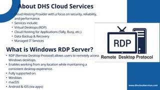 Windows RDP Server at DHS Cloud Services.pptx