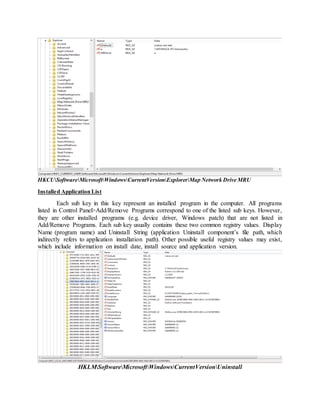 Windows Registry Analysis | PDF