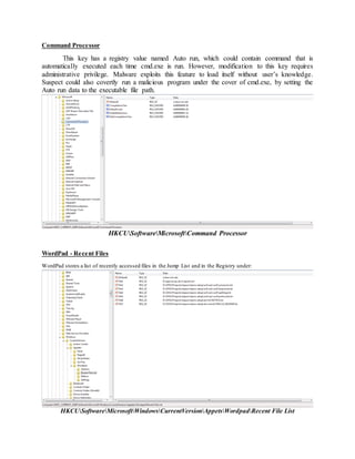 Windows Registry Analysis | PDF