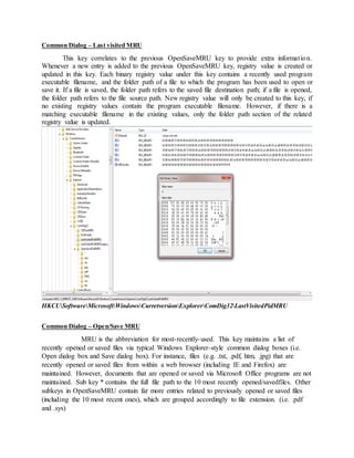 Windows Registry Analysis | PDF
