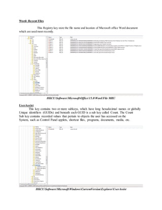 Windows Registry Analysis | PDF
