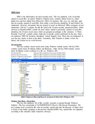 Windows Registry Analysis | PDF