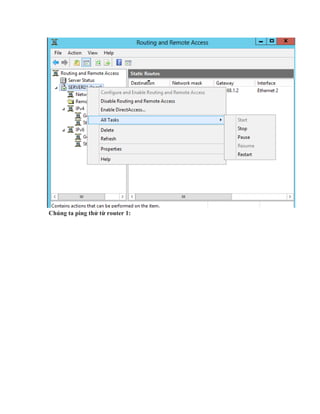 Chúng ta ping thử từ router 1:
 
