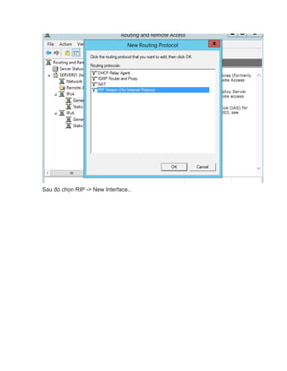 Sau đó chọn RIP -> New Interface..
 