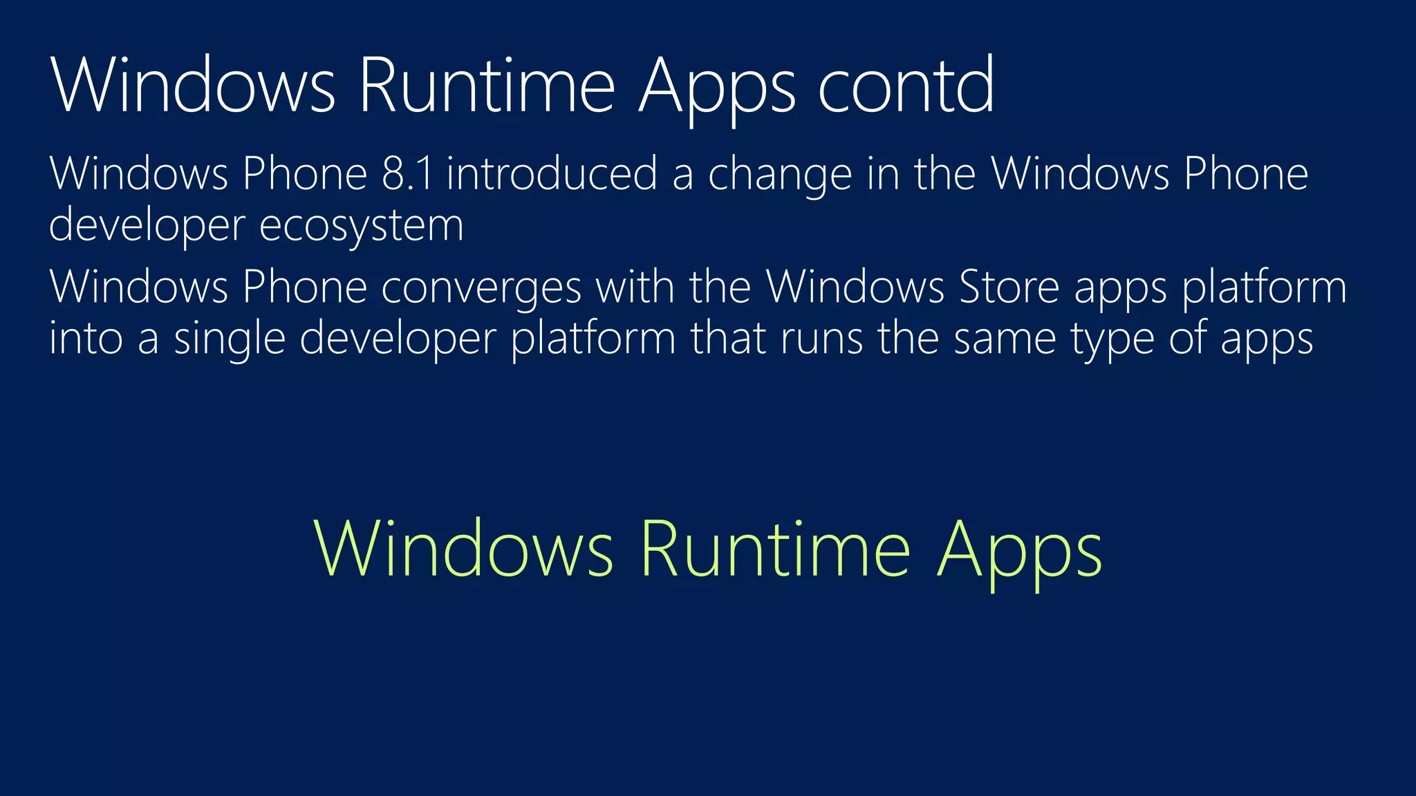 Windows Runtime Apps