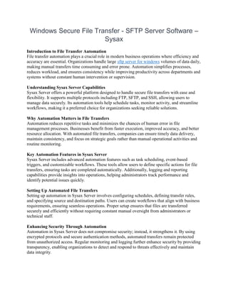 Windows Secure File Transfer - SFTP Server Software - Sysax.pdf