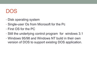 Existing Operating Windows Operating System | PPTX