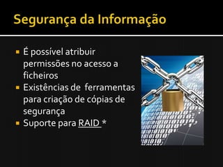 Características Do Windows 2003RápidoConfiávelSeguro