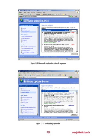 Figura 13.34 Aprovando atualizações críticas de segurança.




         Figura 13.35 Atualizações já aprovadas.



                          757                                www.juliobattisti.com.br
 