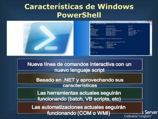 Características de Windows PowerShell 