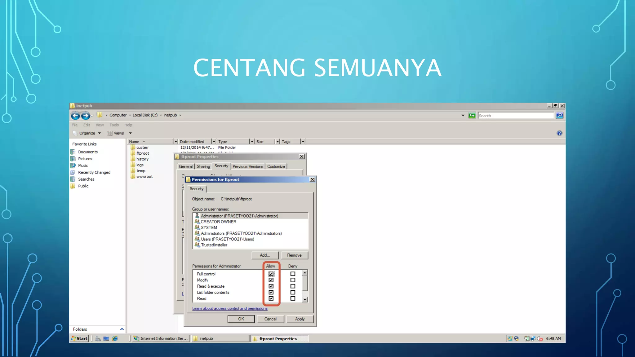 CENTANG SEMUANYA
 