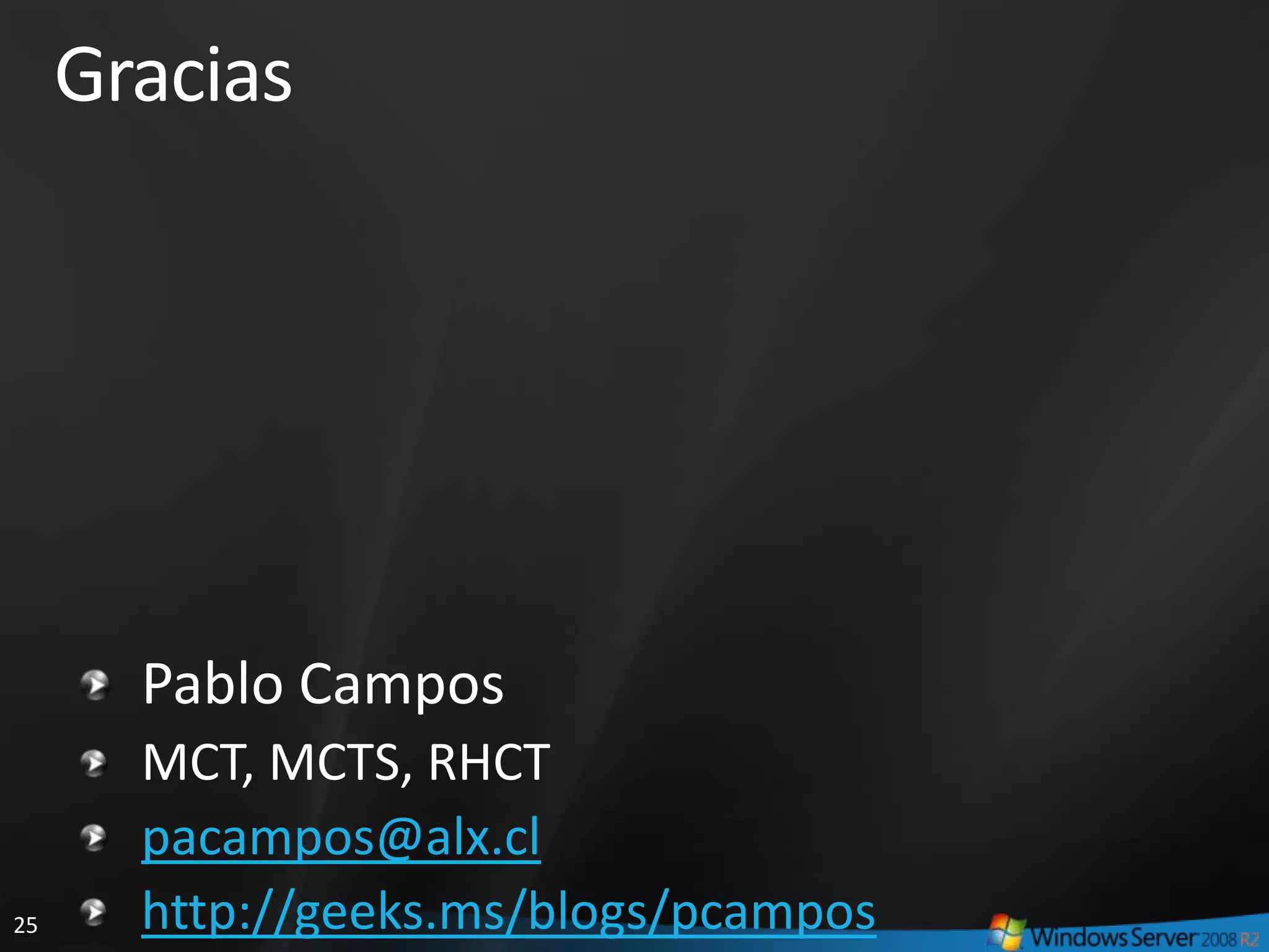 Cambios Claves en IIS 7.0  R2IIS 7.0New IIS Manager ModulesASP.NET on Server CoreIntegrated PowerShell ProviderConfiguration Logging & TracingIntegrated FTP and WebDAV Extended Protection & Security