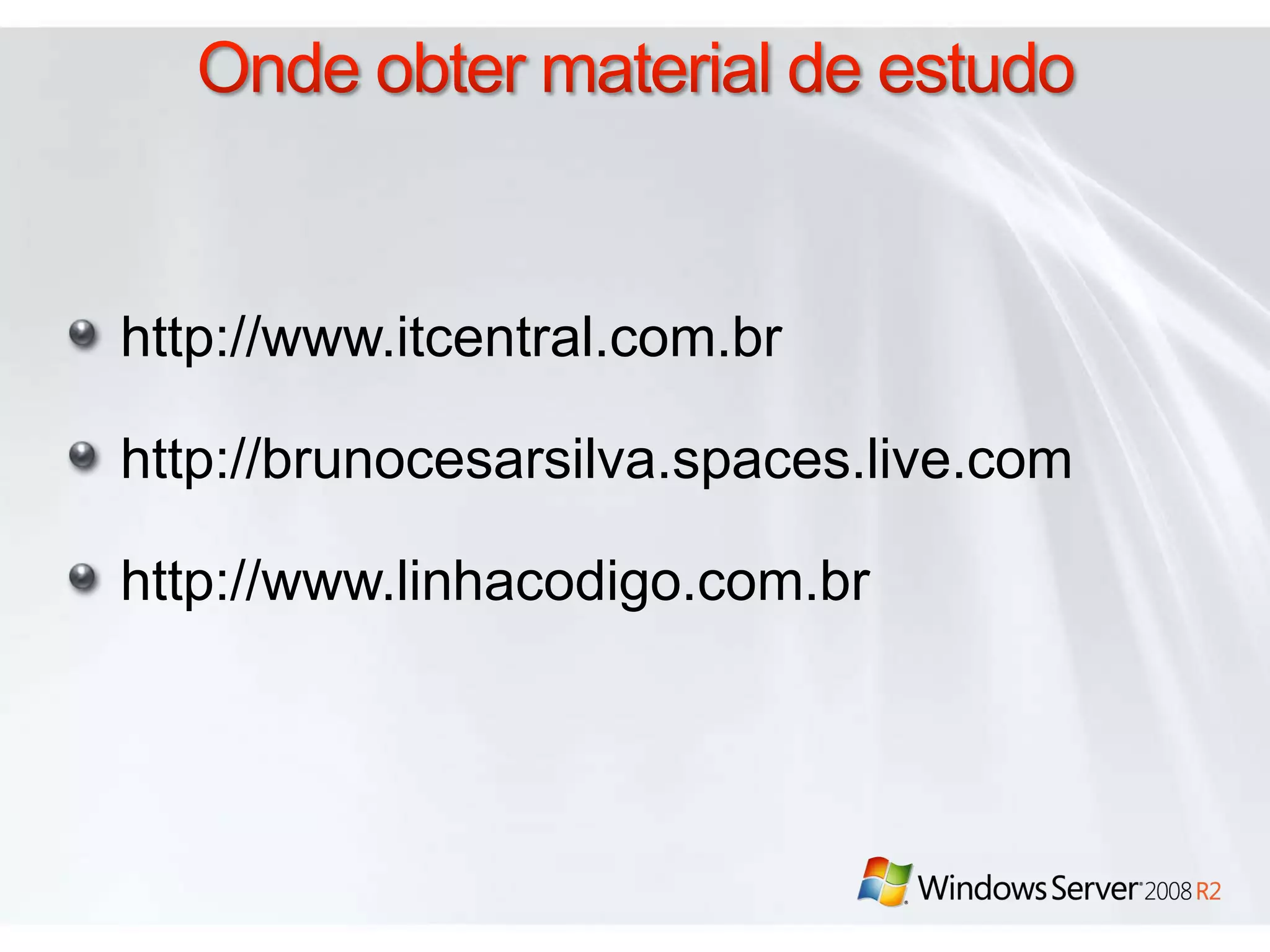 DirectAccess™Dispositivos IPv4Suporte IPv4 via serviços de transição 6to4 ou NAT-PTDispositivos IPv6Gerenciamento da área de trabalho de TIPermite o gerenciamento da área de trabalho dos clientes do DirectAccessDirectAccessforneceacessoseguro e transparente a recursos de intranet semuma VPNIPv6 Nativo com IPSecDiretiva de Grupo do AD, NAP, atualizações de softwareServiços de Transição IPv6Suporte para conectividade direta a recursos de intranet baseados em IPv6DirectAccessServidorInternetSuporte a uma variedade de protocolos de rede remotaPermite criptografia e autenticação IPSecCliente do Windows 7